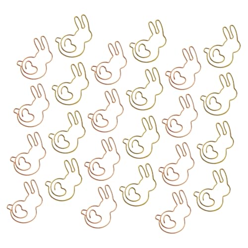 WEKADRIN 1 Satz Teiliges Niedliche Kaninchen Büroklammern Aus Stabilem Multifunktionale Kleine Papierclips Für Büro Schule Und Zuhause Praktische Dokumenten Und Fotoclips in Gold 30 Stück WEKADRIN 1 Satz Teiliges Niedliche Kaninchen Büroklammern Aus Stabilem Multifunktionale Kleine Papierclips Für Büro Schule Und Zuhause Praktische Dokumenten Und Fotoclips in Gold 30 Stück von WEKADRIN