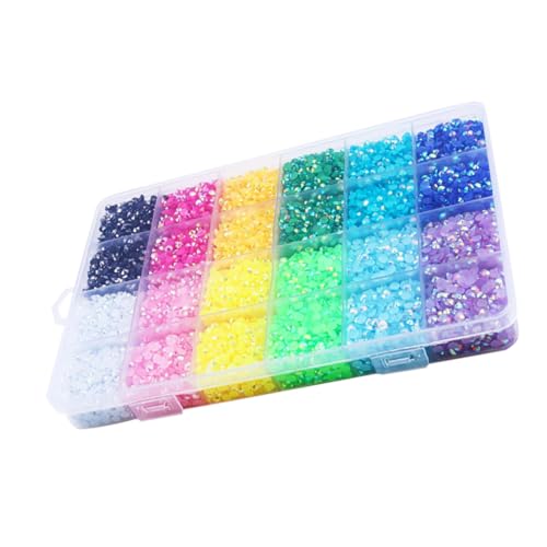 WEKADRIN 1 Schachtel Fach Box Jelly Resin Nail Jewels Transparent Maniküre DIY Nagelkunst Zubehör für Zuhause und Salon Glatte Oberfläche Sichere Kompakte von WEKADRIN