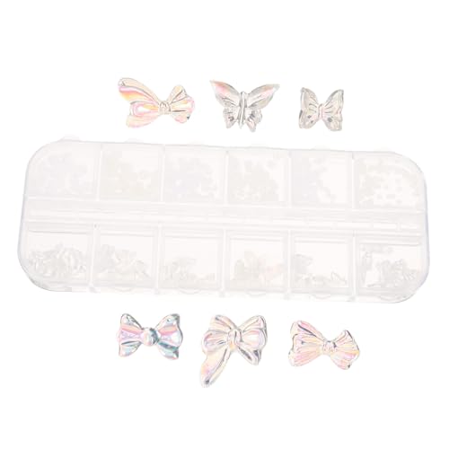 WEKADRIN 1 Schachtel Nagelkunst Schmuck Perlen und Strass Nail Art Charms Fächer Glitzerndes DIY Nageldekorationen Zubehör für Stilvolles Nageldesign und Kreative Nagelgestaltung von WEKADRIN
