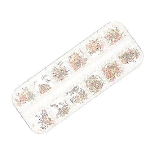 WEKADRIN 1 Schachtel Teiliges Zodiac Nail Charms aus Langlebigem Metall Einzigartige Nail Art Decorations für DIY Nageldesign Geeignet für Professionelle und Private Nutzung von WEKADRIN