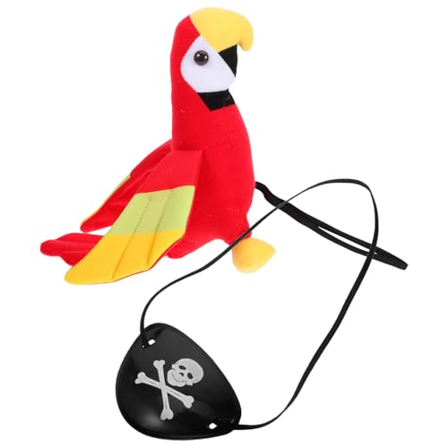 WEKADRIN 1 Set Piratenpapagei Requisiten Piraten Ankleide Requisiten Piraten Requisiten Halloween Kostüm Zubehör Papagei Für Die Schulter Piraten Plüschpapagei Piratenpapagei von WEKADRIN