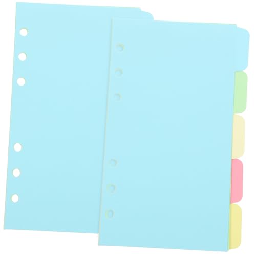 WEKADRIN 10 Blatt Bunte Registerblätter Beschreibbare Trennblätter für Ringordner Farbige Loose Leaf Page Markers für Notizbücher Berichte und Ordnerorganisation von WEKADRIN