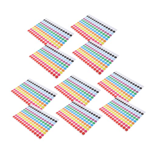 WEKADRIN 10 Blatt Farbenfrohe Klebepunkte aus Selbstklebendem Material Rückstandsfrei Abziehbar Vielseitig für Schule DIY Projekte Büroorganisation Etikettieren und Sortieren Geeignet von WEKADRIN