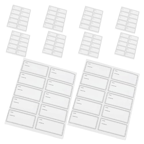 WEKADRIN 10 Blatt Wasserfeste Ölresistente Food Labels Multifunktionale Beschreibbare Flaschenetiketten Wiederablösbar zum Beschriften von Vorratsgläsern und Lebensmittelbehältern WEKADRIN 10 Blatt Wasserfeste Ölresistente Food Labels Multifunktionale Beschreibbare Flaschenetiketten Wiederablösbar zum Beschriften von Vorratsgläsern und Lebensmittelbehältern von WEKADRIN
