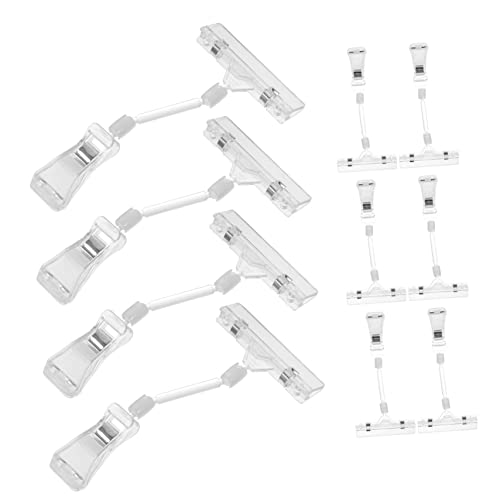 WEKADRIN 10 Stück Drehbare Preisschildhalter Clips Flexible Doppelseitige Preisschilder Klammern Verstellbar für Supermarkt Verkaufsdisplays Transparente Merchandise Schildhalter für Regal WEKADRIN 10 Stück Drehbare Preisschildhalter Clips Flexible Doppelseitige Preisschilder Klammern Verstellbar für Supermarkt Verkaufsdisplays Transparente Merchandise Schildhalter für Regal von WEKADRIN