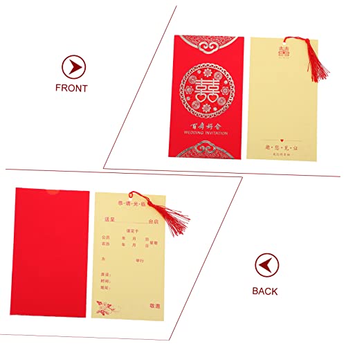 WEKADRIN 10 Stück Teiliges Chinesische Hochzeitskarten mit Romantischem Design Papierqualität Langlebig Einladungskarten für Brautpaare Verlobung Feiern Edle Glückwunschkarten WEKADRIN 10 Stück Teiliges Chinesische Hochzeitskarten mit Romantischem Design Papierqualität Langlebig Einladungskarten für Brautpaare Verlobung Feiern Edle Glückwunschkarten von WEKADRIN