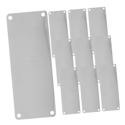 WEKADRIN 10 Stück Teiliges Edelstahl Schild mit Löchern Blanko Metallplatten für Gravur Rostfrei Stark Vielseitig Nutzbar für Türbeschriftung DIY Namensschilder Langlebig und Einfach zu WEKADRIN 10 Stück Teiliges Edelstahl Schild mit Löchern Blanko Metallplatten für Gravur Rostfrei Stark Vielseitig Nutzbar für Türbeschriftung DIY Namensschilder Langlebig und Einfach zu von WEKADRIN