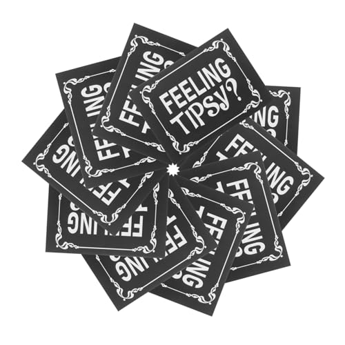 WEKADRIN 10 Stück Teiliges Feeling Tipsy Aufkleber Wasserdichte Selbstklebende Etiketten für Bar und Restaurant Wetterfeste Papier pvc labels Stilvolles design für Kellner und von WEKADRIN