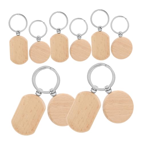 WEKADRIN 10 Stück Teiliges Holzschlüsselanhänger aus Massivem Buchenholz Unlackierte Blanko Schlüsselringe zum Gravieren und Basteln Stabile Holzrohlinge für DIY Schlüsselanhänger und WEKADRIN 10 Stück Teiliges Holzschlüsselanhänger aus Massivem Buchenholz Unlackierte Blanko Schlüsselringe zum Gravieren und Basteln Stabile Holzrohlinge für DIY Schlüsselanhänger und von WEKADRIN