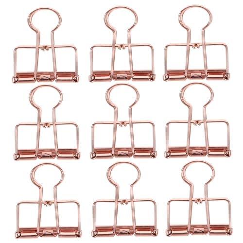 WEKADRIN 10 Stück Teiliges Metall Foldback Clip Mittelgroße Büroklammern Roségold Langlebige Aktenklammern für Papierorganisation Vielseitige Schreibwaren für Büro und Zuhause WEKADRIN 10 Stück Teiliges Metall Foldback Clip Mittelgroße Büroklammern Roségold Langlebige Aktenklammern für Papierorganisation Vielseitige Schreibwaren für Büro und Zuhause von WEKADRIN