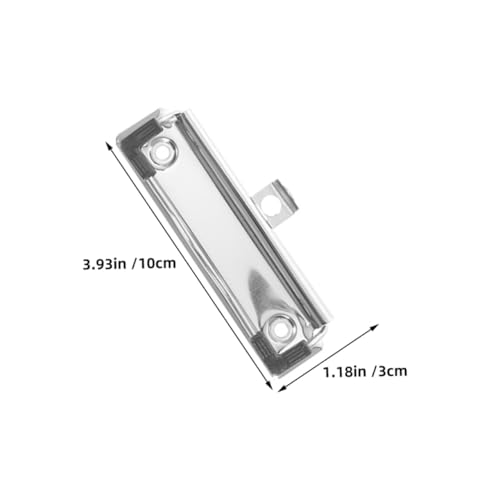 WEKADRIN 10 Stück Teiliges Metall Klemmbrett Clips Flach Low Profile Dokumentenhalter für Büro Schule mit Gummifüßen zum Sicheren Fixieren von Papieren und DIY Projekten von WEKADRIN