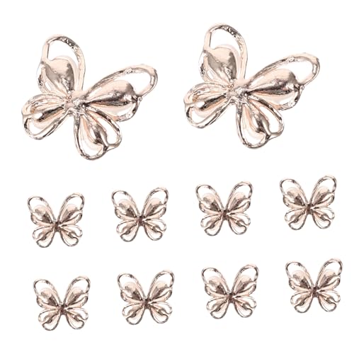 WEKADRIN 10 Stück Teiliges Schmetterling Nail Charms mit Katzenaugen Optik Strassbesetzte Maniküre Dekoration in Roségold DIY Fingernagel Schmuck für Stilvolle Nail Art Designs WEKADRIN 10 Stück Teiliges Schmetterling Nail Charms mit Katzenaugen Optik Strassbesetzte Maniküre Dekoration in Roségold DIY Fingernagel Schmuck für Stilvolle Nail Art Designs von WEKADRIN