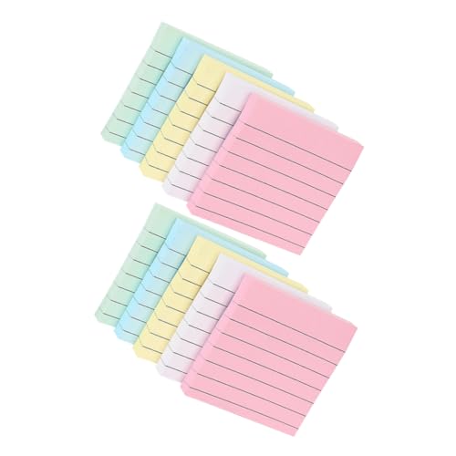 WEKADRIN 10 Stück Teiliges Selbstklebende Haftnotizen Linierte Memo Pads in Weiß Gelb Blau Grün Vielseitig für Büro Schule Zuhause Glattes Papier für Einfache Beschriftung und Notizen WEKADRIN 10 Stück Teiliges Selbstklebende Haftnotizen Linierte Memo Pads in Weiß Gelb Blau Grün Vielseitig für Büro Schule Zuhause Glattes Papier für Einfache Beschriftung und Notizen von WEKADRIN