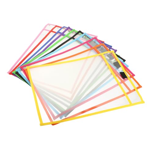 WEKADRIN 10 Stück Teiliges Transparente Wiederverwendbare Dry erase Hüllen Tragbare Dokumenten pockets Abwischbare Folientaschen für Schüler Strapazierfähige Schreibschutzhüllen für Büro WEKADRIN 10 Stück Teiliges Transparente Wiederverwendbare Dry erase Hüllen Tragbare Dokumenten pockets Abwischbare Folientaschen für Schüler Strapazierfähige Schreibschutzhüllen für Büro von WEKADRIN