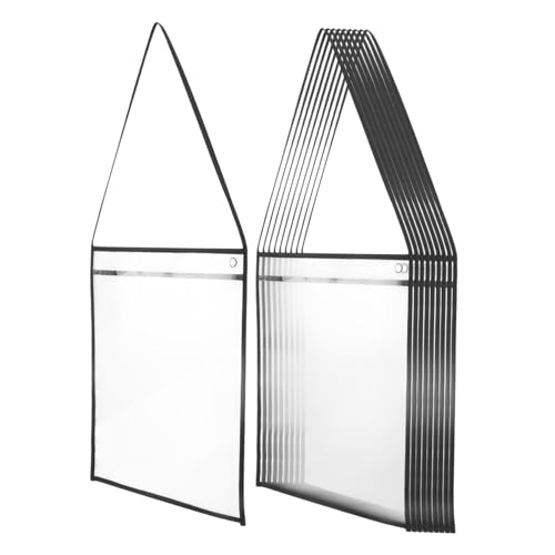 WEKADRIN 10 Stück Teiliges Wiederverwendbare Transparent Beschreibbare PVC Hängetaschen für Arbeitsaufträge mit Robustem Reißfestem Material und Klarem Sichtfenster für Büro Schule und WEKADRIN 10 Stück Teiliges Wiederverwendbare Transparent Beschreibbare PVC Hängetaschen für Arbeitsaufträge mit Robustem Reißfestem Material und Klarem Sichtfenster für Büro Schule und von WEKADRIN