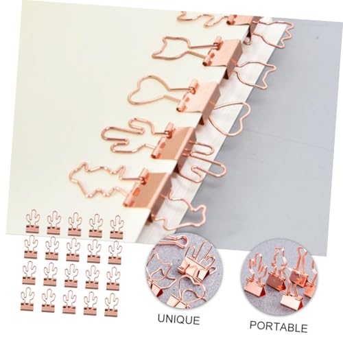 WEKADRIN 10 Stück Teiliges mit Rosegold Cactus Muster Langlebige Büroklammern für Dokumenten Aktenorganisation Praktische Binder Clips für Schule und Büro WEKADRIN 10 Stück Teiliges mit Rosegold Cactus Muster Langlebige Büroklammern für Dokumenten Aktenorganisation Praktische Binder Clips für Schule und Büro von WEKADRIN