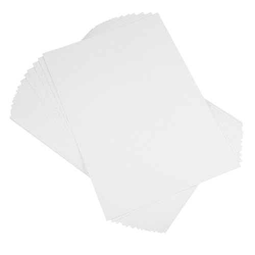 WEKADRIN 100 Blatt Buchbindemappen Papier Einband mit Prägeoptik Weiß Dokumentenumschläge für Büro Schule Präsentation von WEKADRIN