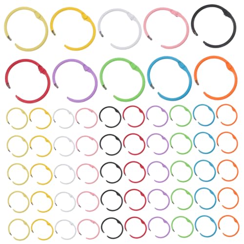 WEKADRIN 100 Stück Bunte Metall Buchringe Offene Binder Ringe für Kalender Notizbücher Karteikarten Kratzfeste Vielseitige Ringbindung für Büro Schule Zuhause WEKADRIN 100 Stück Bunte Metall Buchringe Offene Binder Ringe für Kalender Notizbücher Karteikarten Kratzfeste Vielseitige Ringbindung für Büro Schule Zuhause von WEKADRIN