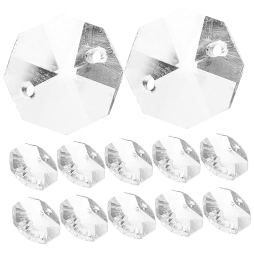WEKADRIN 100 Stück Doppelloch Klare Glasperlen Octagonal für Perlenvorhänge Türdeko DIY Schmuck Basteln Beach Charms Zubehör WEKADRIN 100 Stück Doppelloch Klare Glasperlen Octagonal für Perlenvorhänge Türdeko DIY Schmuck Basteln Beach Charms Zubehör von WEKADRIN