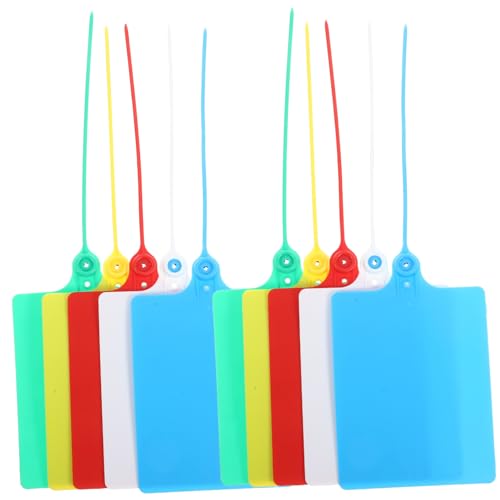 WEKADRIN 100 Stück Farbige Kunststoff Versandetiketten mit Kabelbindern Robuste Versand Anhänger in Rot Gelb Blau Grün Weiß Vielseitig für Lager Versand und Gepäckmarkierung WEKADRIN 100 Stück Farbige Kunststoff Versandetiketten mit Kabelbindern Robuste Versand Anhänger in Rot Gelb Blau Grün Weiß Vielseitig für Lager Versand und Gepäckmarkierung von WEKADRIN