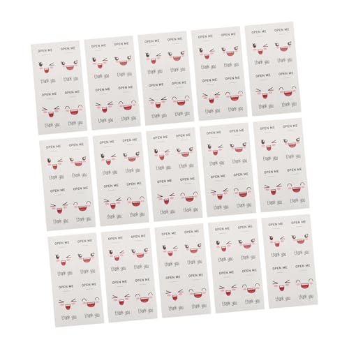 WEKADRIN 100 Stück Geschenkbox Aufkleber Niedliche Rechteckige Etiketten Selbstklebend Dekorative Verpackungssticker für Geschenktüten und Geschenkverpackungen Einfach zu Kleben und von WEKADRIN