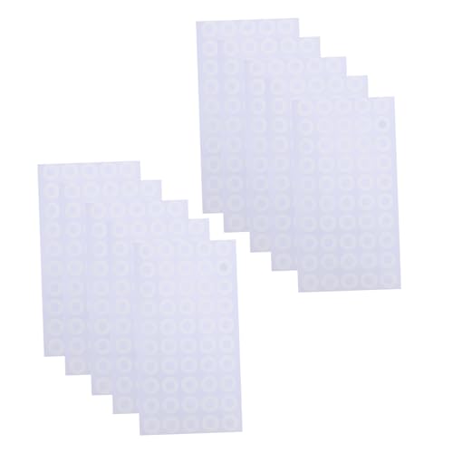 WEKADRIN 1000 Stück Selbstklebende Lochverstärker Aufkleber Rund PVC Stark Haftend für Ringbucheinlagen Schulordner Kalender Vielseitig Einsetzbar À Etiketten Weiß von WEKADRIN