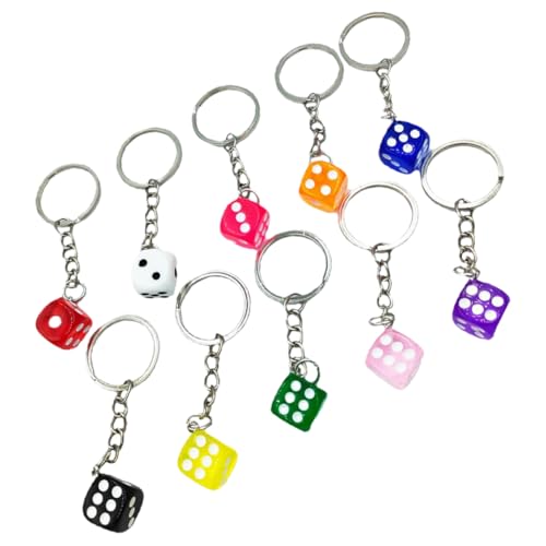WEKADRIN 10Stücke Farbige Schlüsselanhänger Charms Schlüsselring Anhänger Für Taschen Zubehör Geschenkartikel von WEKADRIN