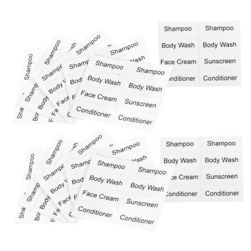 WEKADRIN 12 Blatt Teiliges Aufkleber für Kosmetikflaschen Wasserdichte Selbstklebende Reiseetiketten für Shampoo und Pflegeprodukte Praktische Beschriftung für Badezimmer und WEKADRIN 12 Blatt Teiliges Aufkleber für Kosmetikflaschen Wasserdichte Selbstklebende Reiseetiketten für Shampoo und Pflegeprodukte Praktische Beschriftung für Badezimmer und von WEKADRIN