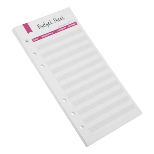 WEKADRIN 12 Stück Teiliges Budgetplaner Nachfüllpapier für Ringbuch Reißfestes Tintenresistentes Budgetblatt Praktisches Finanzmanagement für Persönliche Monats und Wochenplanung Leicht von WEKADRIN