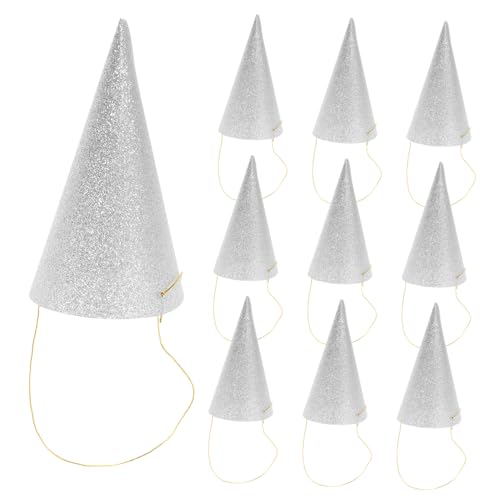 WEKADRIN 12 Stück Teiliges Glitzer Geburtstagskronen in Silber Mini Partyhüte mit Glitzeroberfläche und Langem Band Königliches Design für Erwachsene Festliche Kopfbedeckung WEKADRIN 12 Stück Teiliges Glitzer Geburtstagskronen in Silber Mini Partyhüte mit Glitzeroberfläche und Langem Band Königliches Design für Erwachsene Festliche Kopfbedeckung von WEKADRIN