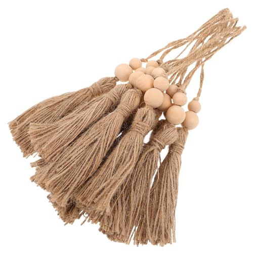 WEKADRIN 12 Stück Teiliges Holzperlen und Juteseil Quasten Natürliche Boho Dekoanhänger mit Holzperlen Rustikale DIY Bastelaccessoires für Weihnachtsbaum Girlanden und Wohnkultur WEKADRIN 12 Stück Teiliges Holzperlen und Juteseil Quasten Natürliche Boho Dekoanhänger mit Holzperlen Rustikale DIY Bastelaccessoires für Weihnachtsbaum Girlanden und Wohnkultur von WEKADRIN