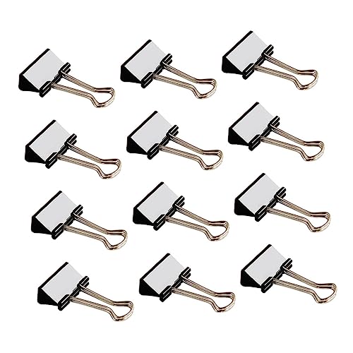 WEKADRIN 12 Stück Teiliges Metall Binder Clip Langlebige Klemmbrett Clips mit Ergonomischem Design Vielseitig Einsetzbar für Malrahmen und Dokumente mit Aufhängeloch für Einfache von WEKADRIN