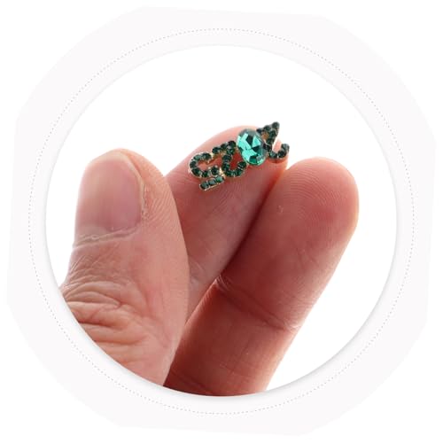 WEKADRIN 12 Stück Teiliges Nail Art mit Funkelnden Zahlen Charms aus Legierung und Metall Mini Nail Charms mit Strassbesetztem Design DIY Nagelschmuck für Fingernägel Einfach Anzuwenden von WEKADRIN