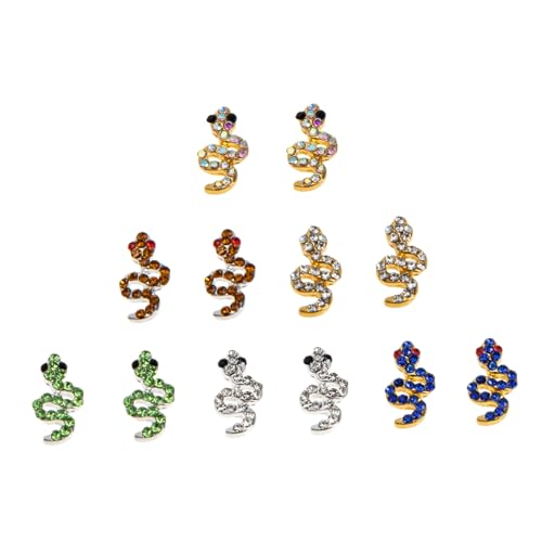 WEKADRIN 12 Stück Teiliges Schlangen Nagel Schmuck Rhinestones für Nailart DIY Nageldekorationen Steinchen Nägel Nagelzauber Schmuck für Kreative Maniküre von WEKADRIN