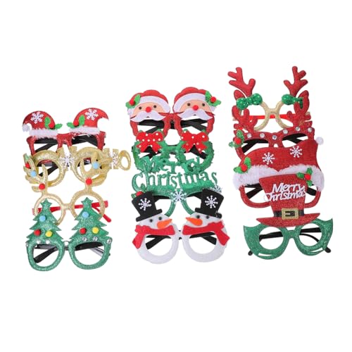 WEKADRIN 12 Stück Weihnachtsgläser Aus Kunststoff, Brillengestelle, Weihnachtsfeier-zubehör, Weihnachtsbrillen-requisiten WEKADRIN 12 Stück Weihnachtsgläser Aus Kunststoff, Brillengestelle, Weihnachtsfeier-zubehör, Weihnachtsbrillen-requisiten von WEKADRIN