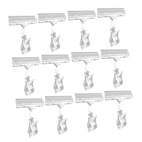 WEKADRIN 12Stücke Preisschild Clips Drehbare Einzelhandelsschild Halter für Supermärkte Geschäfte Ausstellungen Praktischer Etikettenhalter für Werbung und Preisanzeigen von WEKADRIN