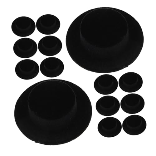 WEKADRIN 15 Stück Teiliges Mini Zylinderhut aus Filz für DIY Bastelprojekte Kleine Puppenhüte in Schwarz Geeignet als Party Dekoration Foto Requisite und Geschenkaccessoire von WEKADRIN
