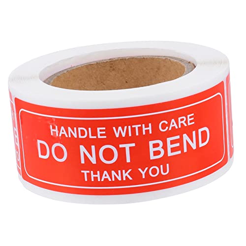 WEKADRIN 150 Stück Fragile Aufkleber Warnetiketten Handle With Care Versandetiketten Selbstklebend Rot Weiß Bruchsichere Paketaufkleber für Sichere Lieferung von WEKADRIN