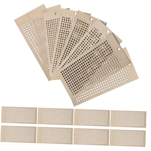 WEKADRIN 16 Stück Teiliges Holz Lesezeichen zum Basteln Dünn Leicht und Stabil DIY Kreuzstich Blanko Bookmarks für Schüler Leser Kreative Handwerksprojekte und Persönliche Dekoration von WEKADRIN
