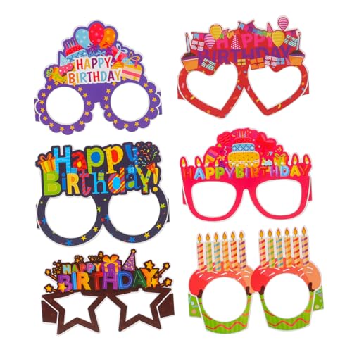 WEKADRIN 18 Stück Teiliges Papierbrille für Geburtstagsfeiern Kreative Foto Requisiten für Erwachsene Wiederverwendbar und Leicht für Unvergessliche Festlichkeiten und Fotoshootings WEKADRIN 18 Stück Teiliges Papierbrille für Geburtstagsfeiern Kreative Foto Requisiten für Erwachsene Wiederverwendbar und Leicht für Unvergessliche Festlichkeiten und Fotoshootings von WEKADRIN