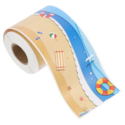 WEKADRIN 1Rolle Strandgrenze Aufkleber Für Klassenzimmer Und Schwarztafeln Strandmotiv Für Kreative Gestaltung Und Schulprojekte von WEKADRIN