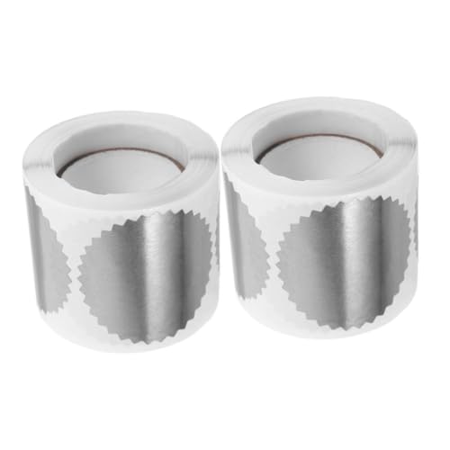 WEKADRIN 2 Rollen Silberne Selbstklebende Zertifikatsiegel Geprägte Medaillenaufkleber Elegant Langlebig für Urkunden und Auszeichnungen WEKADRIN 2 Rollen Silberne Selbstklebende Zertifikatsiegel Geprägte Medaillenaufkleber Elegant Langlebig für Urkunden und Auszeichnungen von WEKADRIN