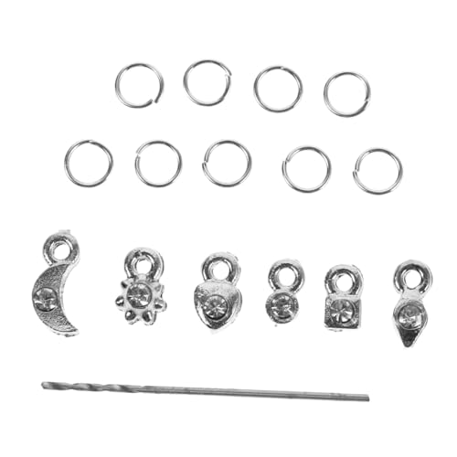 WEKADRIN 2 Sätze DIY Nail Art Charms Silber Nageldekoration Nagelschmuck Zubehör für Kreative Maniküre und Nail Ornament Gestaltung von WEKADRIN