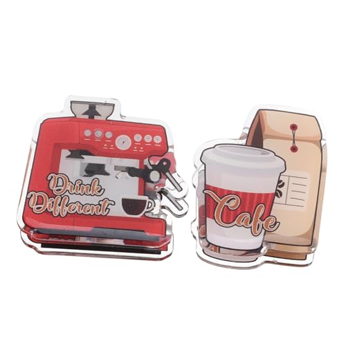 WEKADRIN 2 Stück Acryl Memo Clips Kaffee-stil Tiefrot Wiederverwendbare Kartenhalter Praktisch Für Fotos Notizen Scrapbooking Tischdekoration von WEKADRIN