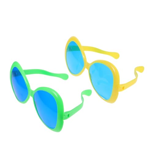 WEKADRIN 2 Stück Exaggerierte Sonnenbrillen für Hawaiianische Luau Party Lustige Foto Requisiten für Strandfeiern Sommer Accessoires Farbvarianten Gelb und Grün WEKADRIN 2 Stück Exaggerierte Sonnenbrillen für Hawaiianische Luau Party Lustige Foto Requisiten für Strandfeiern Sommer Accessoires Farbvarianten Gelb und Grün von WEKADRIN