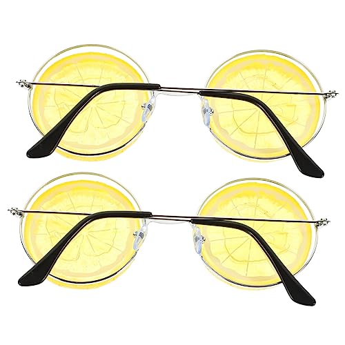 WEKADRIN 2 Stück Gläser Strandparty-Brille retro geformt Brillen für Fotoautomaten party brillen partybrille baustützen lustige Brille Cosplay-Party-Brille Yellow WEKADRIN 2 Stück Gläser Strandparty-Brille retro geformt Brillen für Fotoautomaten party brillen partybrille baustützen lustige Brille Cosplay-Party-Brille Yellow von WEKADRIN