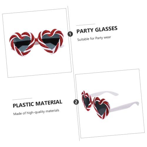 WEKADRIN 2 Stück Lustige Herzform Partybrille Rote Weiße Dekorative Foto Requisiten für Karneval Fasching Cosplay Zubehör WEKADRIN 2 Stück Lustige Herzform Partybrille Rote Weiße Dekorative Foto Requisiten für Karneval Fasching Cosplay Zubehör von WEKADRIN