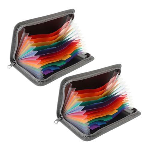 WEKADRIN 2 Stück Mini Aktenordner Fächer Mehrschichtiger Coupon Organizer mit Reißverschluss Sicherer Dokumentenhalter Praktisch für Karten Quittungen WEKADRIN 2 Stück Mini Aktenordner Fächer Mehrschichtiger Coupon Organizer mit Reißverschluss Sicherer Dokumentenhalter Praktisch für Karten Quittungen von WEKADRIN