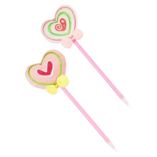 WEKADRIN 2 Stück Süße Kugelschreiber Herzform für Valentinstag Ergonomische Stifte mit Sanftem für Schule und Büro und Designs von WEKADRIN