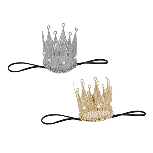 WEKADRIN 2 Stück Teiliges Haarband mit Kronenmotiv Hautfreundlich und Langlebig Geeignet für Geburtstag Taufe Fotoshooting in Gold und Silber für Mädchen und Jungen WEKADRIN 2 Stück Teiliges Haarband mit Kronenmotiv Hautfreundlich und Langlebig Geeignet für Geburtstag Taufe Fotoshooting in Gold und Silber für Mädchen und Jungen von WEKADRIN